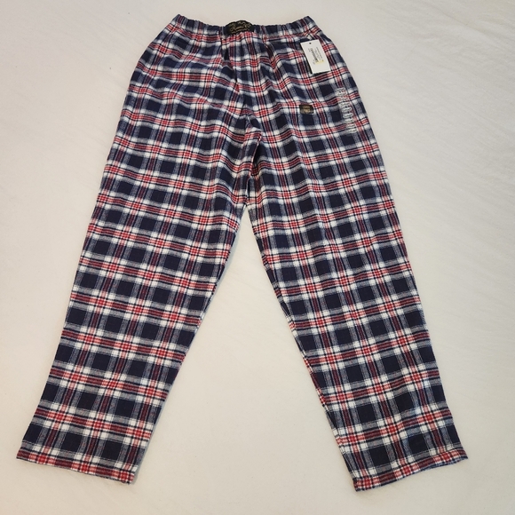 NWT Vermont Flannel Co Pajama Lounge Pants Plaid Red White Blue Small America - Picture 8 of 12
